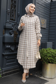 Modest Mink Coat 72101V - 3