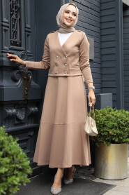 Modest Mink Dual Skirt Suit 12371V - 2