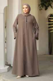 Modest Mink Dubai Abaya 2634V - 2