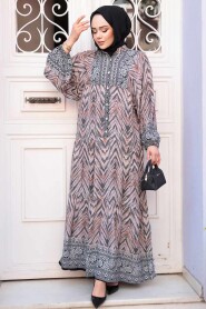 Modest Mink Eid Dress 18243V - 2