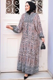Modest Mink Eid Dress 18243V - 1