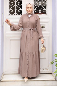 Modest Mink Eid Dress 23929V 