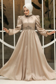 Modest Mink Evening Gown 45581V - 1