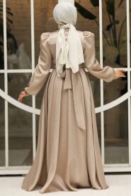 Modest Mink Evening Gown 45581V - 3