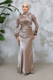 Modest Mink Evening Long Dress 50481V 