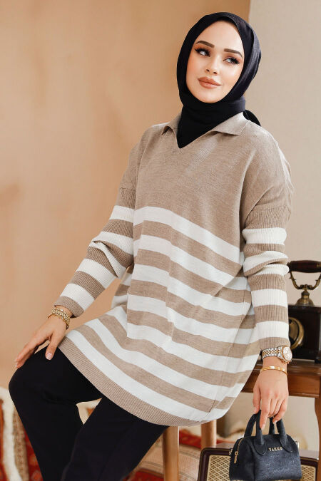 Modest Mink Knitwear Jumper Top 53401V - NEVA STYLE