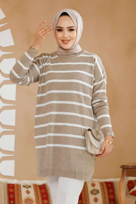 Modest Mink Knitwear Jumper Tunic 54151V - NEVA STYLE