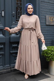 Modest Mink Long Dress 22042V - 2