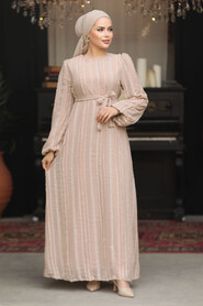 Modest Mink Long Dress 23261V - 2