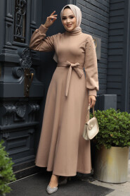 Modest Mink Long Dress 23631V - 2