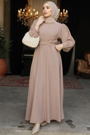 Modest Mink Long Dress 3034V - 3