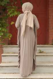 Modest Mink Long Dress 330068V - 3