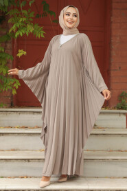 Modest Mink Long Dress 330068V - 1