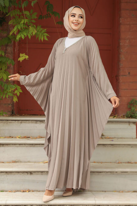 Modest Mink Long Dress 330068V - NEVA STYLE