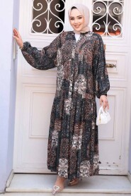 Modest Mink Long Dress 52943V - 4