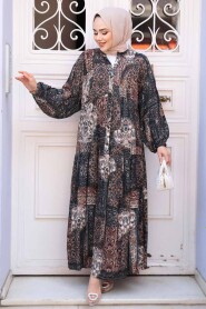 Modest Mink Long Dress 52943V - 3
