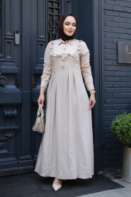 Modest Mink Long Dress 7224V 