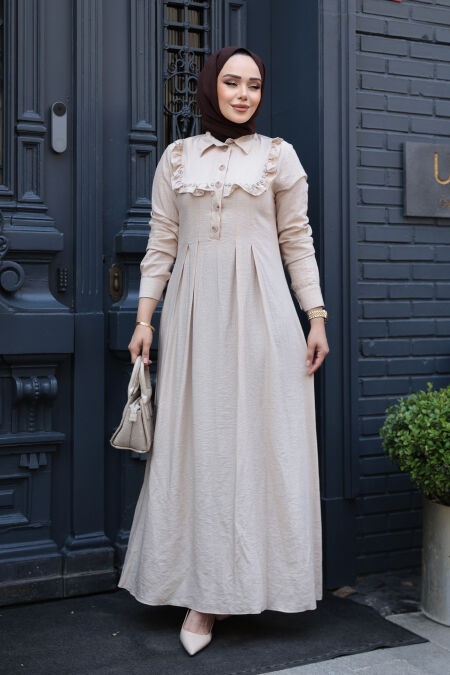 Modest Mink Long Dress 7224V - NEVA STYLE