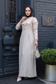 Modest Mink Long Dress 7224V - 2