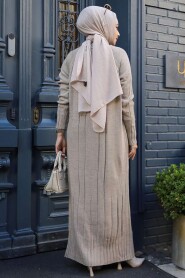 Modest Mink Long Knitwear Dress 31230V - 3