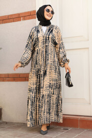 Modest Mink Long Sleeve Dress 23584V - 1