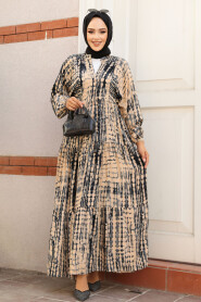 Modest Mink Long Sleeve Dress 23584V - 2