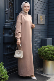 Modest Mink Long Sleeve Dress 23641V - 2