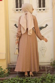 Modest Mink Long Sleeve Dress 60931V - 4