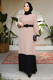 Modest Mink Long Sleeve Maxi Dress 51954V - 2