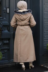 Modest Mink Parka Coat 90281V - 3