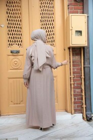Modest Mink Pastel Dress 7253V - 4