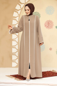 Modest Mink Plus Size Abaya 45300V - 1