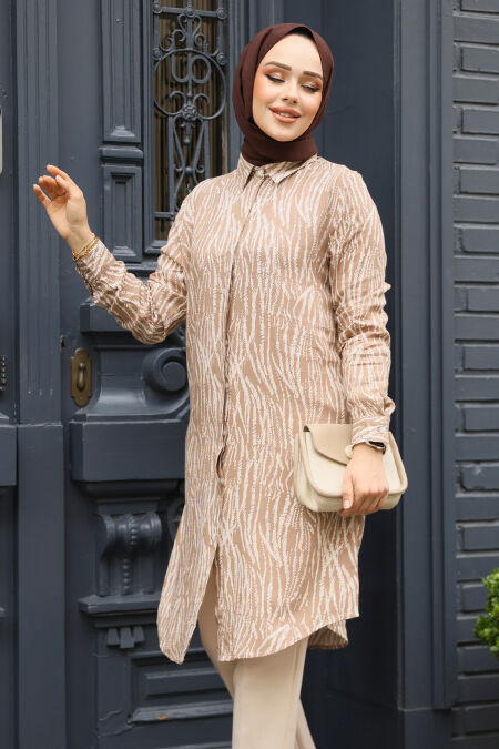 Modest Mink Plus Size Top 11733V - NEVA STYLE