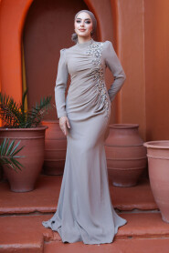 Modest Mink Prom Dress 4964V - 3