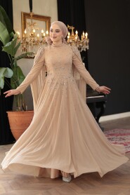 Modest Mink Prom Dress 51171V - 6