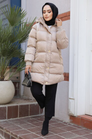 Modest Mink Puffer Coat 80191V - 2