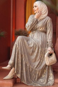 Modest Mink Summer Dress 23281V - 3