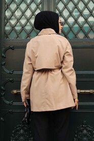 Modest Mink Trench Coat 19024V - 3