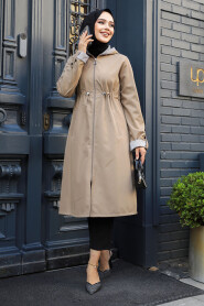 Modest Mink Trench Coat 685V - 2