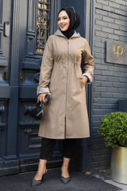 Modest Mink Trench Coat 685V - 3