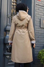 Modest Mink Trench Coat 685V - 4