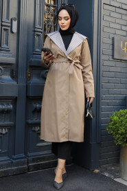 Modest Mink Trench Coat 689V - 2