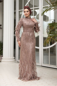 Modest Mink Wedding Gown 51001V 