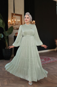 Modest Mint Bridesmaid Dress 52981MINT - 1