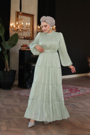 Modest Mint Bridesmaid Dress 52981MINT - 3
