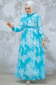 Modest Mint Chiffon Dress 34469MINT - 1