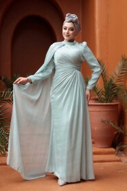 Modest Mint Engagement Dress 5296MINT - 2