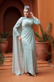 Modest Mint Engagement Dress 5296MINT - 3