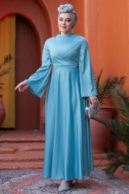 Modest Mint Evening Long Sleeve Dress 6157MINT - 3