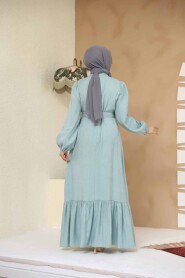 Modest Mint Jacquard Dress 23891MINT - 4